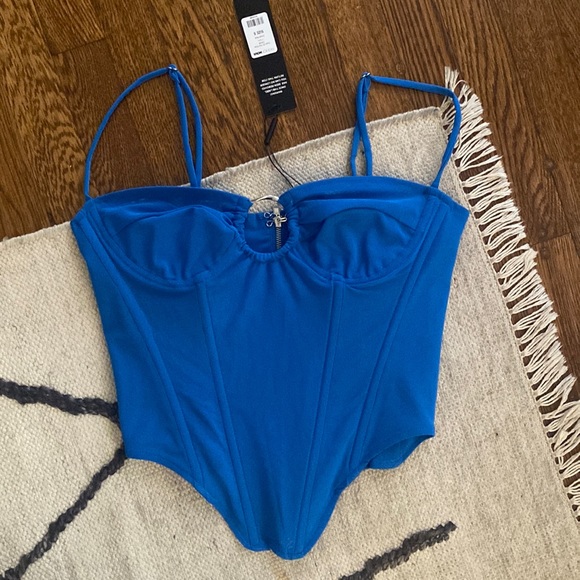 Fashion Nova Eyes on the Prize Corset in Cobalt Blue - Picture 3 of 5